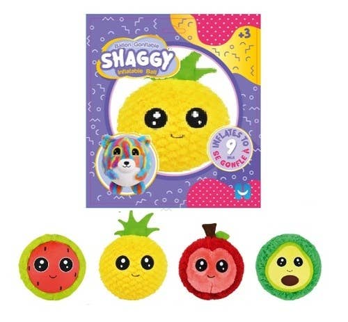 9" Plush Inflatable Fruits - 4 Assorted Styles
