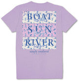 Boat, Sun, River Tee