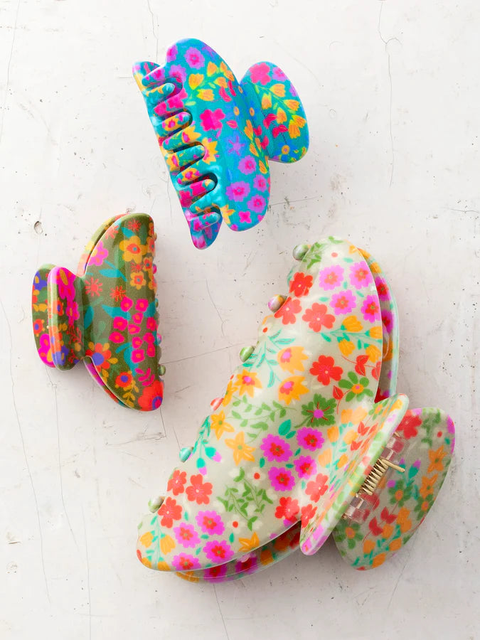 Floral Claw Clips