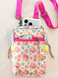 Pink Floral Crossbody
