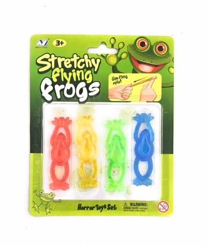 Stretchy Flying Frogs - 4 Pack